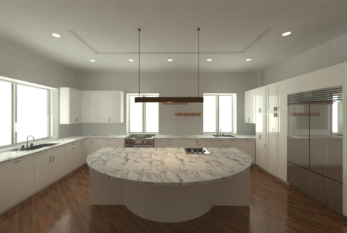 Kitchen design rendering
